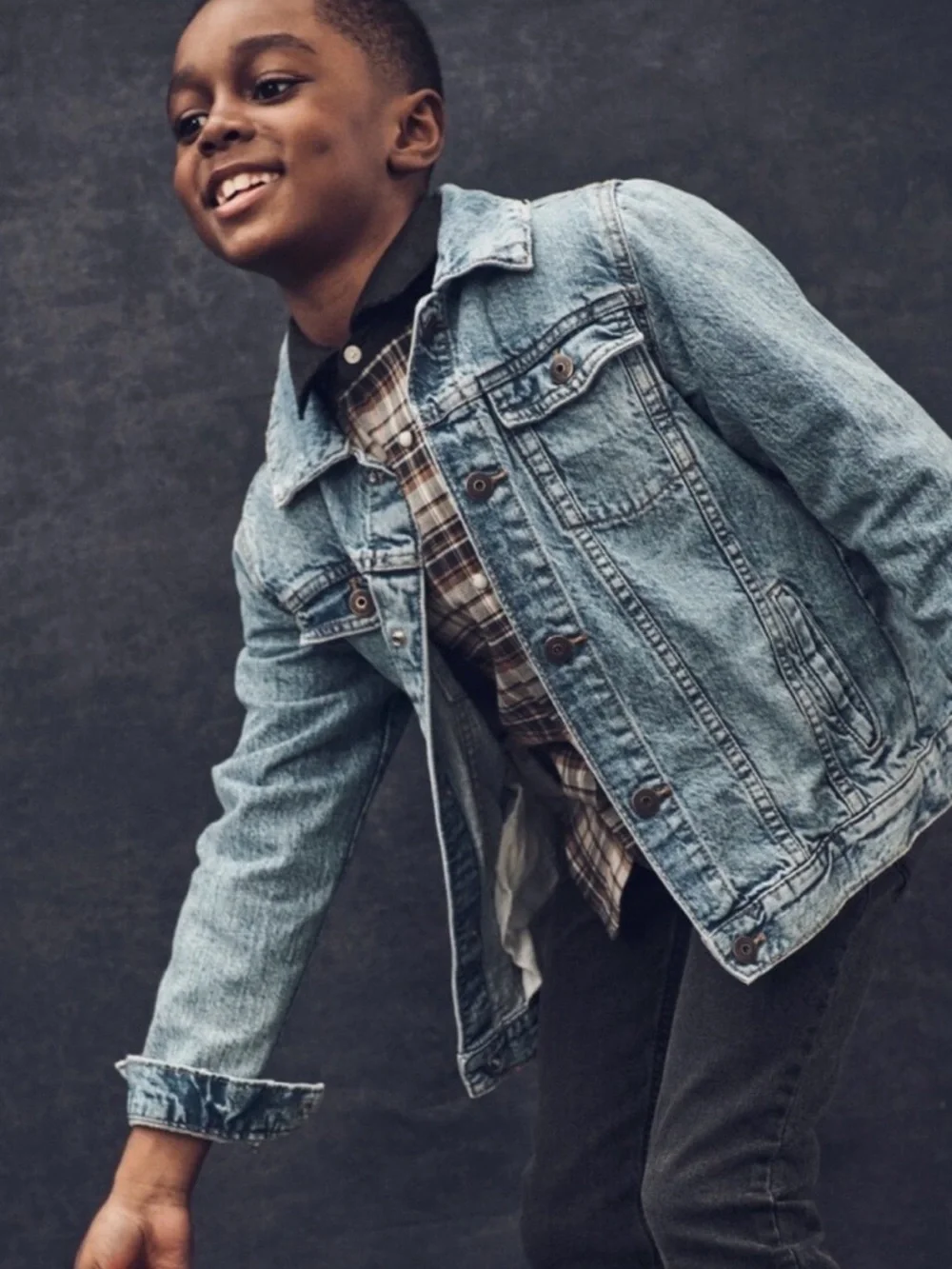 Oshkosh Medium Blue Denim Kids Jacket Unisex